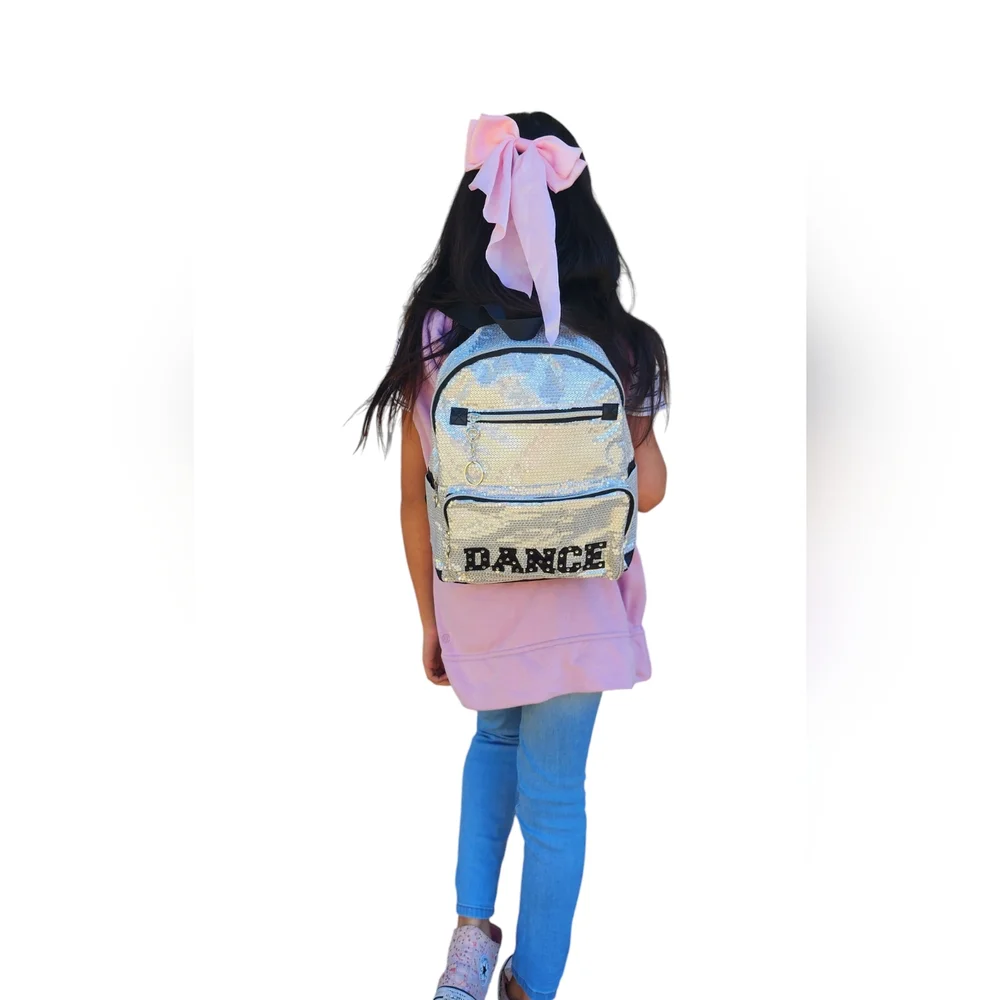 Silver Sequins Dance Backpack